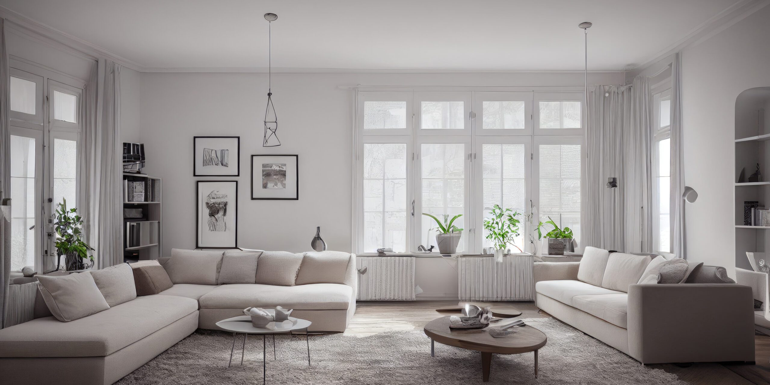 Photo of a stylish Scandinavian living room in a renovated home using home equity